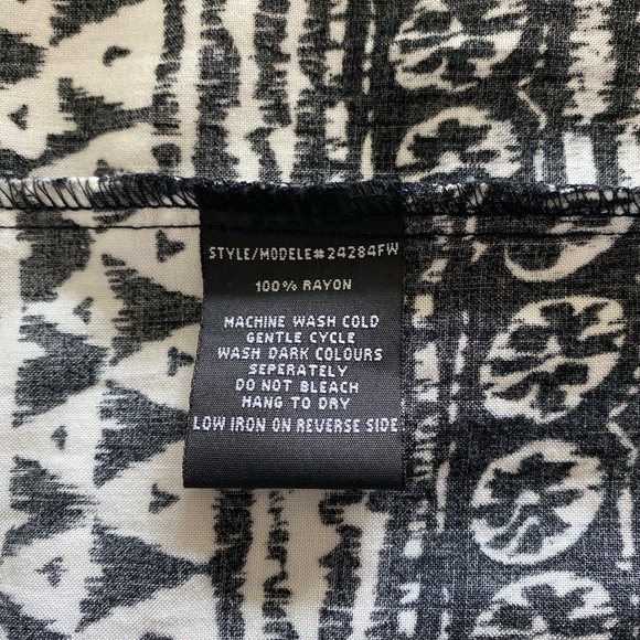 INC International Concepts Black and White Maxi A-Line Skirt - Picture 5 of 6